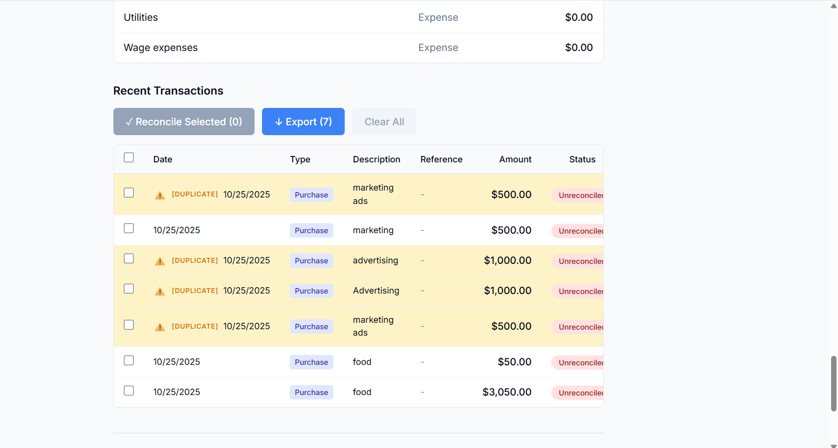 Detect duplicates automatically
